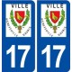 17 Aigrefeuille d'Aunis logo ville autocollant plaque sticker