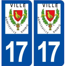 17 Aigrefeuille d'Aunis logo ville autocollant plaque sticker