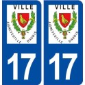 17 Aigrefeuille d'Aunis logo ville autocollant plaque sticker