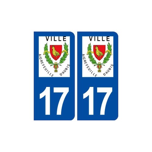 17 Aigrefeuille d'Aunis logo ville autocollant plaque sticker