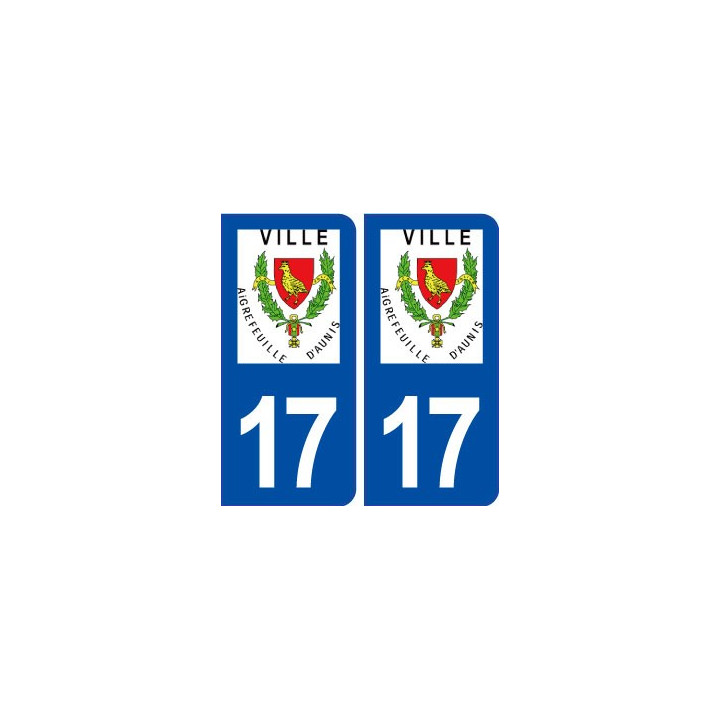 17 Aigrefeuille d'Aunis logo ville autocollant plaque sticker