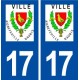 17 Aigrefeuille d'Aunis logo ville autocollant plaque sticker