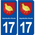 17 Aigrefeuille d'Aunis blason ville autocollant plaque sticker