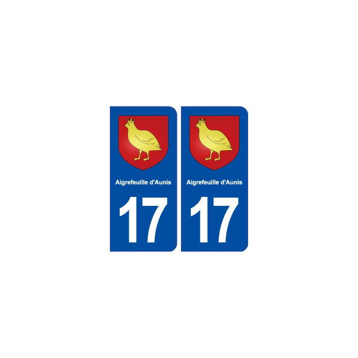 17 Aigrefeuille d'Aunis blason ville autocollant plaque sticker
