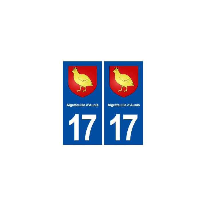 17 Aigrefeuille d'Aunis blason ville autocollant plaque sticker