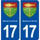 17 Meschers sur Gironde blason ville autocollant plaque sticker