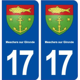 17 Meschers sur Gironde blason ville autocollant plaque sticker