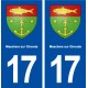 17 Meschers sur Gironde blason ville autocollant plaque sticker