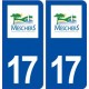 17 Meschers sur Gironde logo ville autocollant plaque sticker