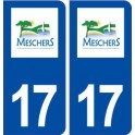 17 Meschers sur Gironde logo ville autocollant plaque sticker