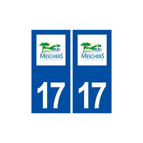17 Meschers sur Gironde logo ville autocollant plaque sticker