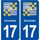 17 Esnandes blason ville autocollant plaque sticker