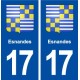 17 Esnandes blason ville autocollant plaque sticker