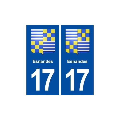 17 Esnandes blason ville autocollant plaque sticker