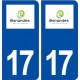 17 Esnandes logo ville autocollant plaque sticker