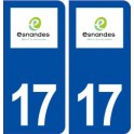 17 Esnandes logo ville autocollant plaque sticker