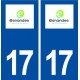 17 Esnandes logo ville autocollant plaque sticker