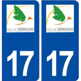 17 Gémozac logo ville autocollant plaque sticker