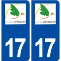 17 Gémozac logo ville autocollant plaque sticker