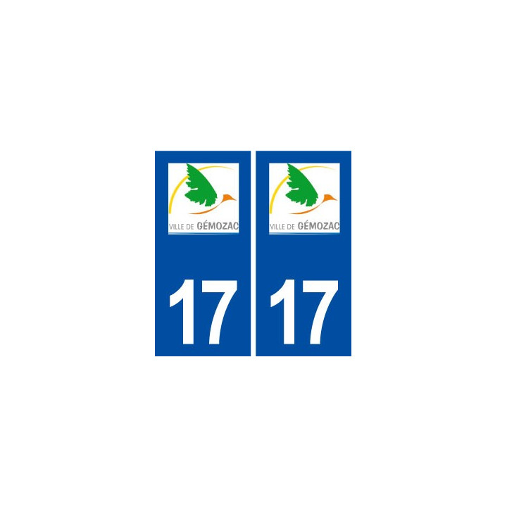 17 Gémozac logo ville autocollant plaque sticker