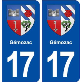 17 Gémozac blason ville autocollant plaque sticker