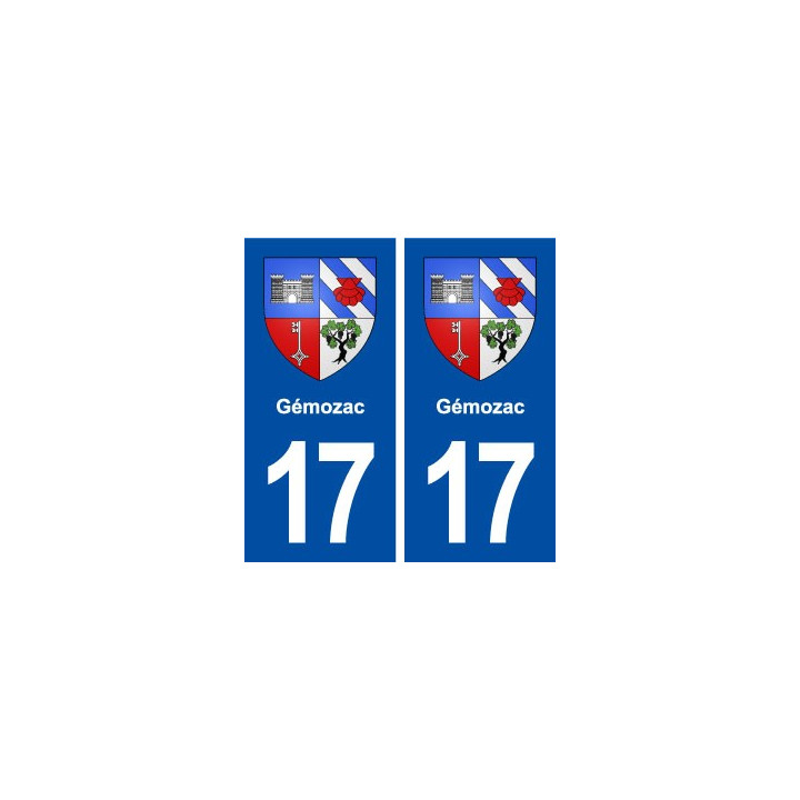 17 Gémozac blason ville autocollant plaque sticker
