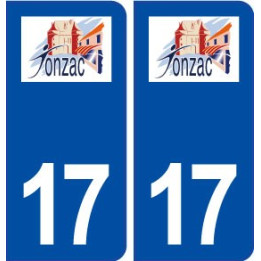 17 Jonzac logo ville autocollant plaque sticker