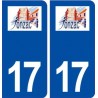 17 Jonzac logo ville autocollant plaque sticker
