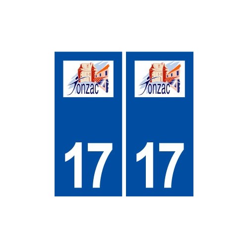 17 Jonzac logo ville autocollant plaque sticker