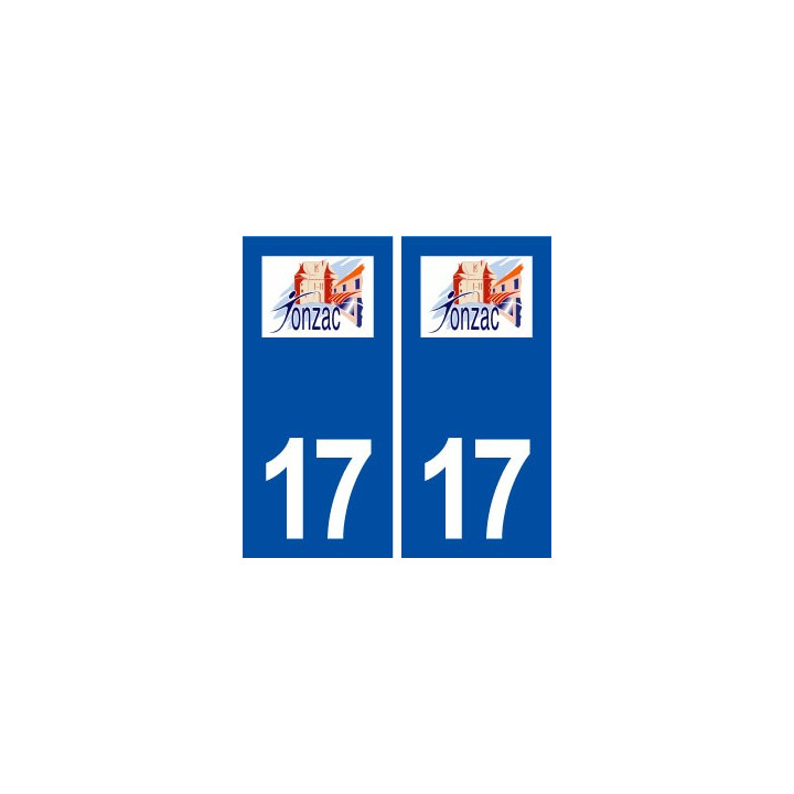17 Jonzac logo ville autocollant plaque sticker