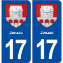 17 Jonzac blason ville autocollant plaque sticker