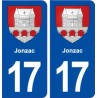 17 Jonzac blason ville autocollant plaque sticker