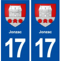 17 Jonzac blason ville autocollant plaque sticker