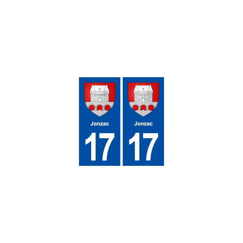 17 Jonzac blason ville autocollant plaque sticker
