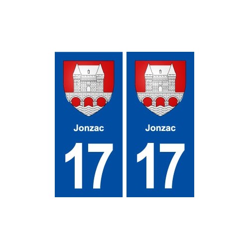 17 Jonzac blason ville autocollant plaque sticker