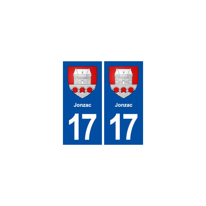 17 Jonzac blason ville autocollant plaque sticker
