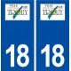 18 Trouy logo autocollant plaque ville sticker