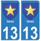 13 Istres ville autocollant plaque