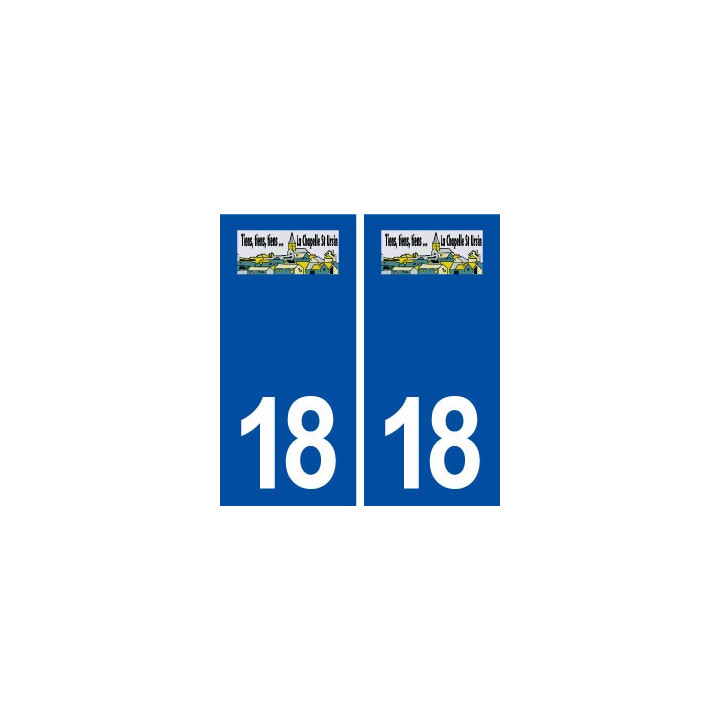 18 La Chapelle Saint Ursin logo autocollant plaque ville sticker