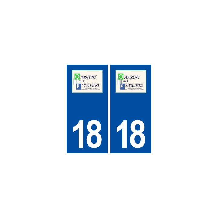 18 Argent sur Sauldre logo autocollant plaque ville sticker