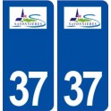 37 Savonnières logo ville autocollant plaque stickers