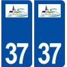 37 Savonnières logo ville autocollant plaque stickers