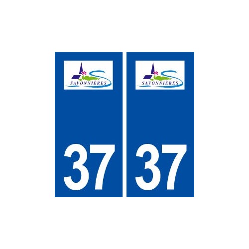 37 Savonnières logo ville autocollant plaque stickers