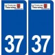 37 La Croix en Touraine logo ville autocollant plaque stickers