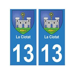 13 La-Ciotat ville autocollant plaque