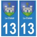 13 La Ciotat città adesivo piastra