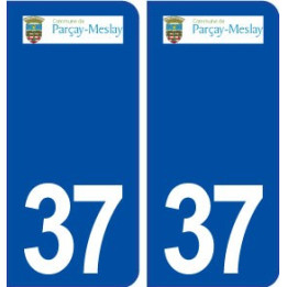 37 Parçay Meslay logo ville autocollant plaque stickers