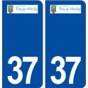 37 Parçay Meslay logo ville autocollant plaque stickers