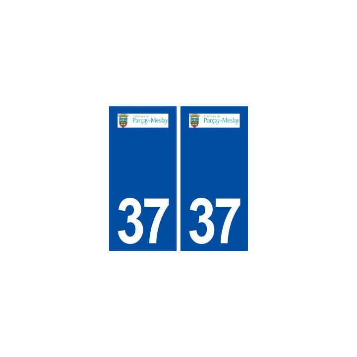 37 Parçay Meslay logo ville autocollant plaque stickers