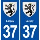 37 Larçay blason ville autocollant plaque stickers